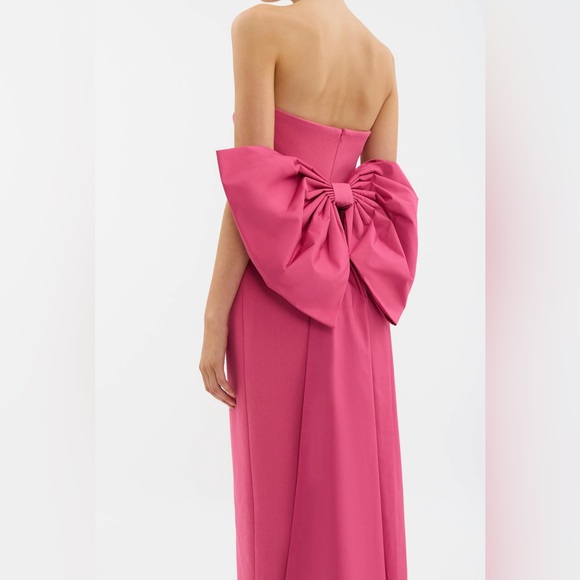 Rebecca Vallance Anais Bow Midi Dress in Rose Pink Aus 6/US 2 - Picture 11 of 14